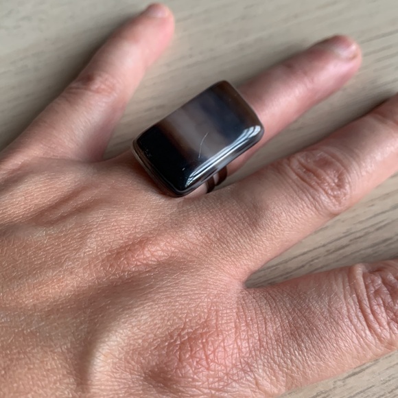 CREATION - Brown white Glass Ring - OZ - Picture 6 of 13